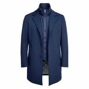 KU trench tessuto tecnico taglie forti uomo KU2003