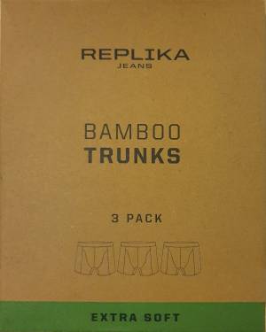 REPLIKA JEANS boxer tris uomo Bambù taglie forti 01372