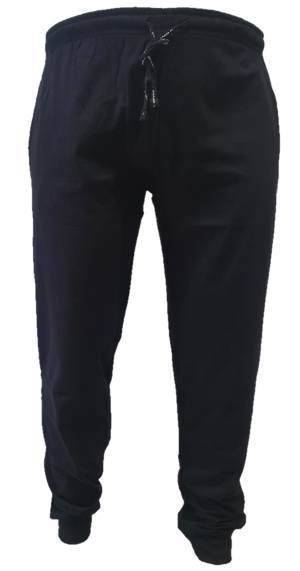 BBOARD pantalone jersy taglie forti uomo polsino nero