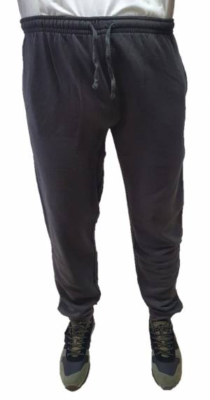 BBOARD pantalone tuta felpato taglie forti uomo polsino