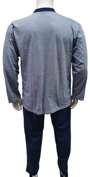BIP BIP pigiama cardigan taglie forti uomo 1586 blu