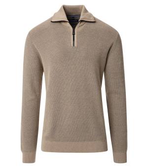 CASAMODA maglia cotone zip taglie forti uomo 413705