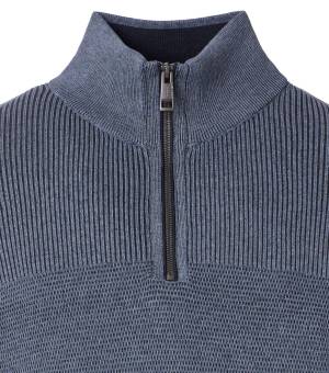 CASAMODA maglia cotone zip taglie forti uomo 454382