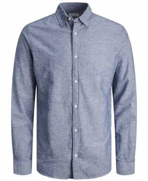 JACK&JONES camicia lino taglie forti uomo 12253720