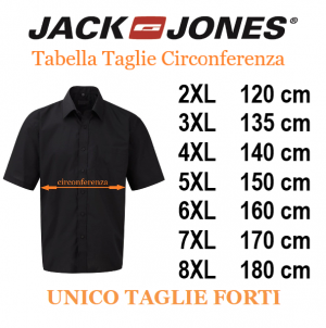 JACK&JONES camicia manica corta taglie forti uomo 12255270