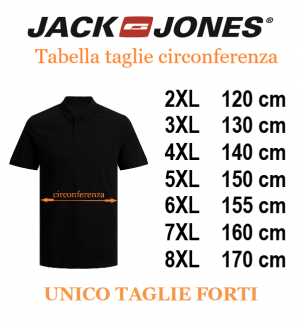 JACK&JONES polo manica corta taglie forti uomo 12143859