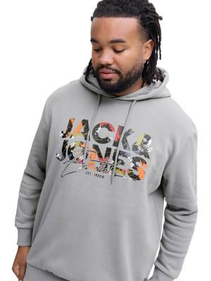 JACK&JONES felpa cotone felpato taglie forti uomo 12279604