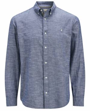 JACK&JONES camicia lino taglie forti uomo 12278450