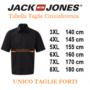 JACK&JONES camicia manica corta taglie forti uomo 12265341