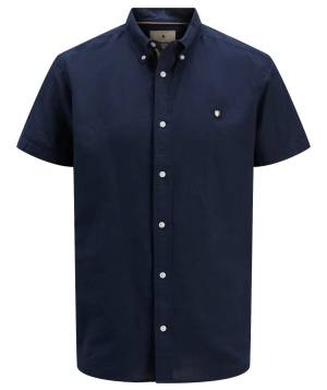 JACK&JONES camicia manica corta taglie forti uomo lino 12282144