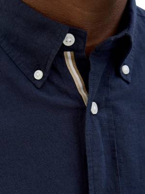 JACK&JONES camicia manica corta taglie forti uomo lino 12282144