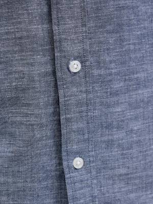 JACK&JONES camicia manica corta taglie forti uomo lino 12282144