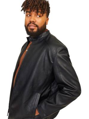 JACK&JONES giubbino ecopelle taglie forti uomo 12264095