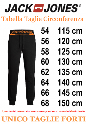 JACK&JONES pantalone felpato taglie forti uomo 12263986