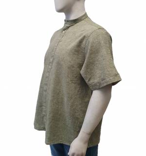 MAXFORT EASY camicia coreana manica corta taglie forti uomo lino 1263