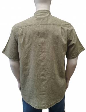 MAXFORT EASY camicia coreana manica corta taglie forti uomo lino 1263