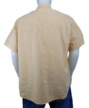 MAXFORT EASY camicia coreana manica corta taglie forti uomo lino 1263