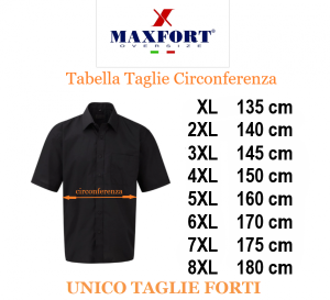 MAXFORT EASY camicia coreana manica corta taglie forti uomo lino 1263