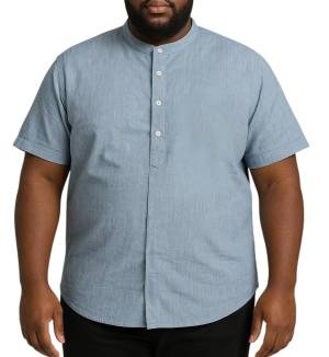 MAXFORT EASY camicia coreana manica corta taglie forti uomo lino 1263