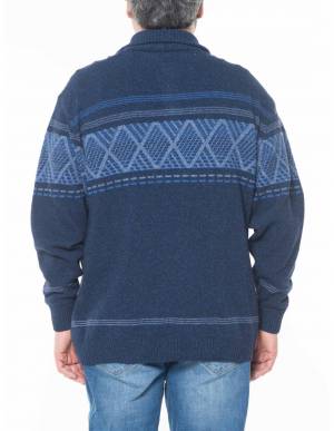 MAXFORT maglia lana mezza zip taglie forti uomo 6116