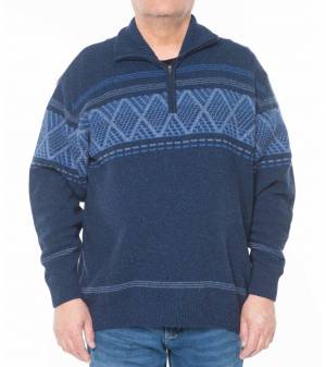 MAXFORT maglia lana mezza zip taglie forti uomo 6116