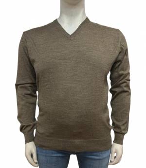 MAXFORT maglia lana merino scollata taglie forti uomo 3330