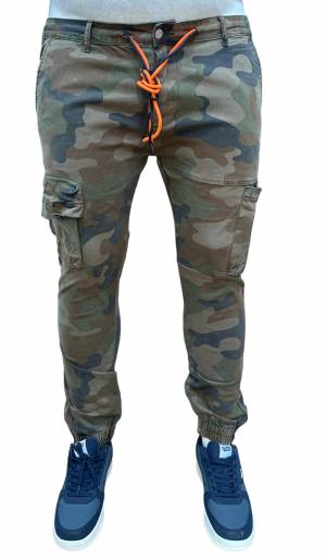 BLOCCO38 pantalone cargo taglie forti uomo B38421