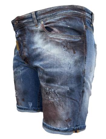 CIANOTIC bermuda jeans taglie forti uomo MICAO