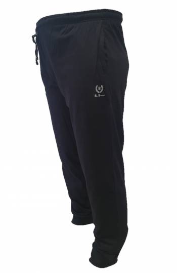 BBOARD pantalone jersy taglie forti uomo polsino nero