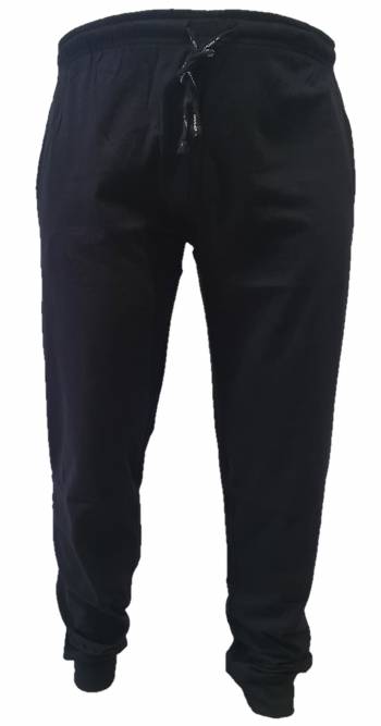 BBOARD pantalone jersy taglie forti uomo polsino nero