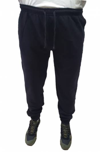 BBOARD pantalone tuta felpato taglie forti uomo polsino