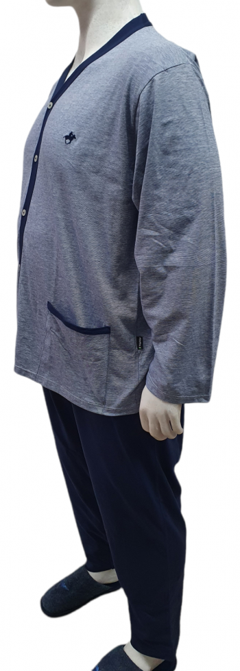 BIP BIP pigiama cardigan taglie forti uomo 1586 blu
