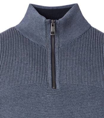 CASAMODA maglia cotone zip taglie forti uomo 454382