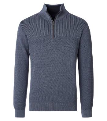 CASAMODA maglia cotone zip taglie forti uomo 454382