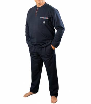 20NODI pigiama caldo cotone taglie forti uomo LEVANTE