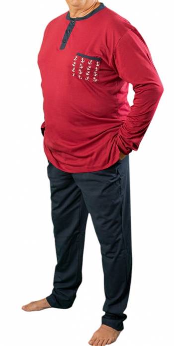 20NODI pigiama serafino taglie forti uomo maestrale