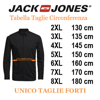 JACK&JONES camicia coreana taglie forti uomo 12231763