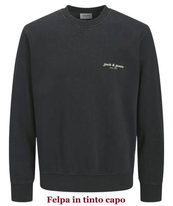 JACK&JONES felpa cotone felpato taglie forti uomo 12284626