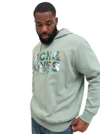 JACK&JONES felpa cotone felpato taglie forti uomo 12279604