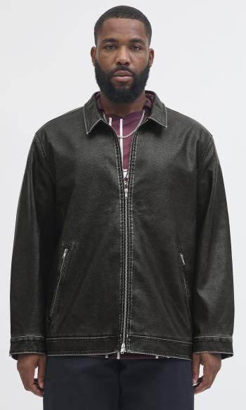 JACK&JONES giubbino ecopelle taglie forti uomo 12279884