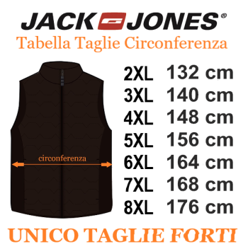 JACK&JONES gilet taglie forti uomo 12285654