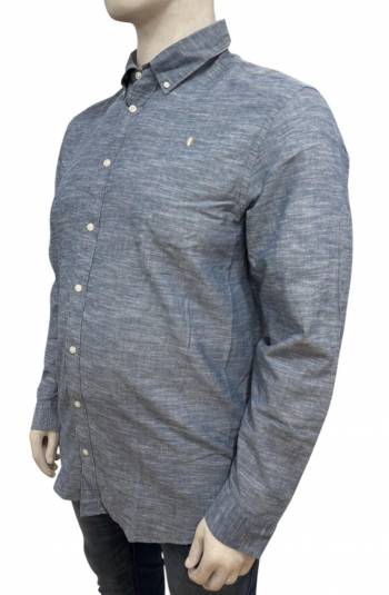 JACK&JONES camicia lino taglie forti uomo 12278450