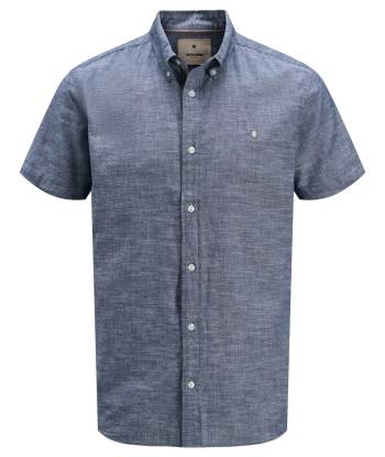 JACK&JONES camicia manica corta taglie forti uomo lino 12282144