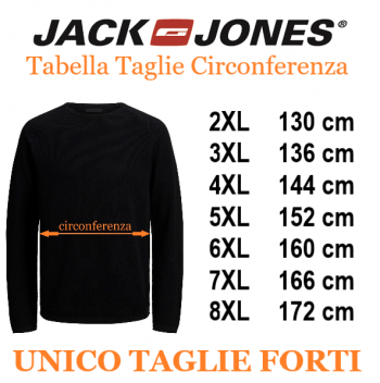JACK&JONES maglia taglie forti uomo 12265762
