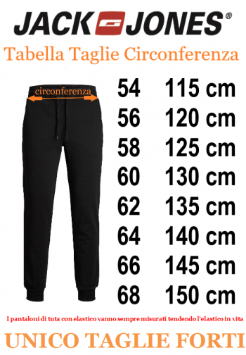 JACK&JONES pantalone felpato taglie forti uomo 12263986