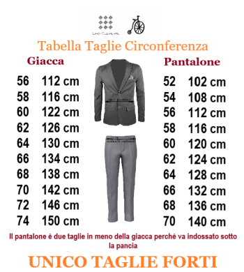 LINO CLEMENTE abito taglie forti uomo 24125