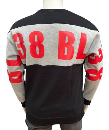 MAXFORT BL38 felpa cotone felpato taglie forti uomo 38511