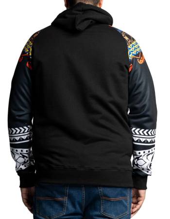 MAXFORT BL38 felpa cotone felpato taglie forti uomo azteco