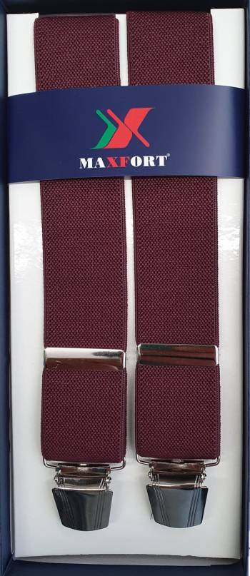MAXFORT bretella uomo taglie forti unita bordò