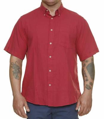 MAXFORT EASY camicia manica corta taglie forti uomo lino 1262